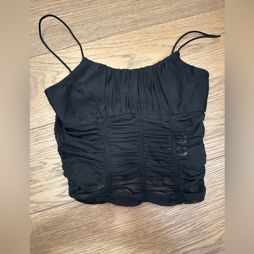 princess polly black crop top